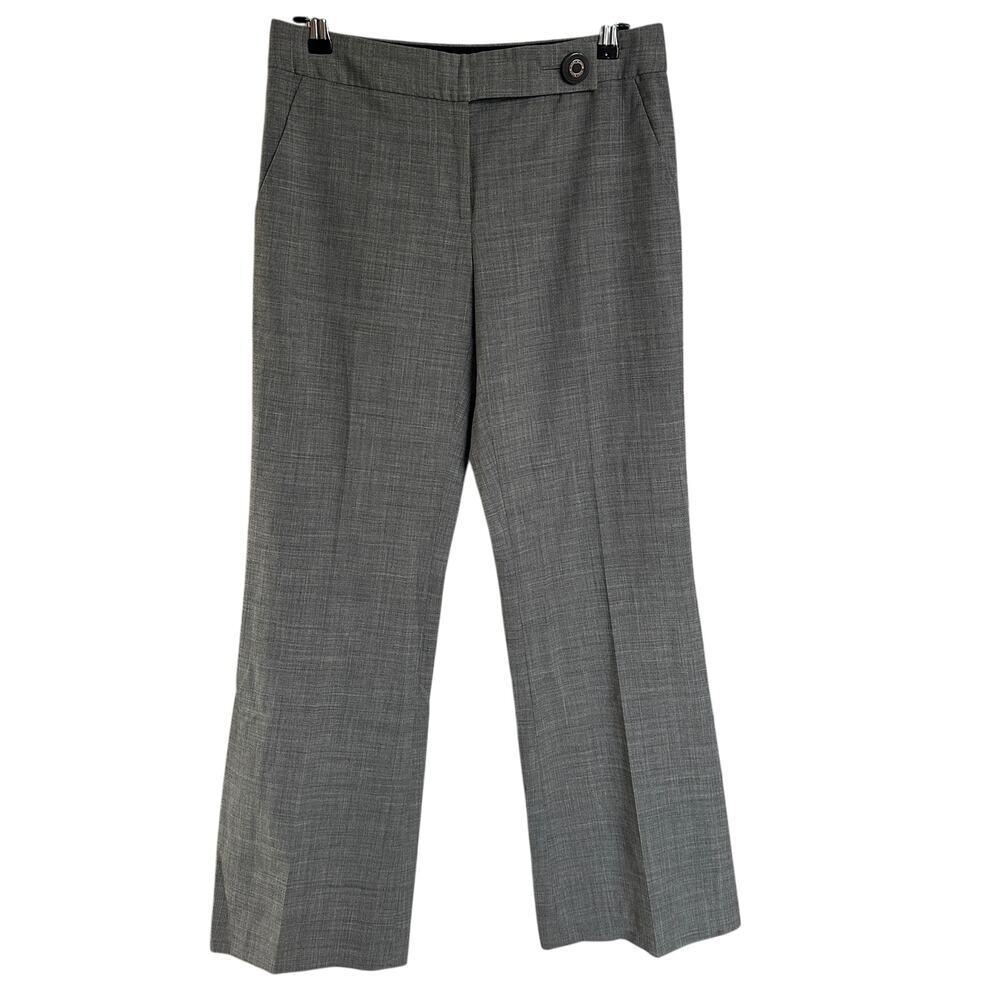 Tory Burch Women's Gray Straight Wide Leg Low Rise Dress Pants, Size 6, Like New